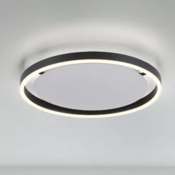 Plafón LED Ritus, Ø 39,3cm, antracita