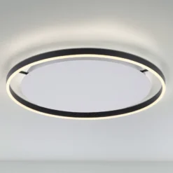 Plafón LED Ritus, Ø 58,5cm, antracita