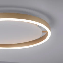 Plafón LED Ritus, Ø 39,3cm latón mate