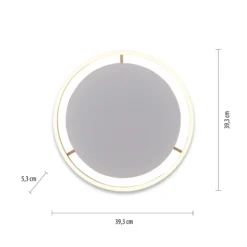 Plafón LED Ritus, Ø 39,3cm latón mate