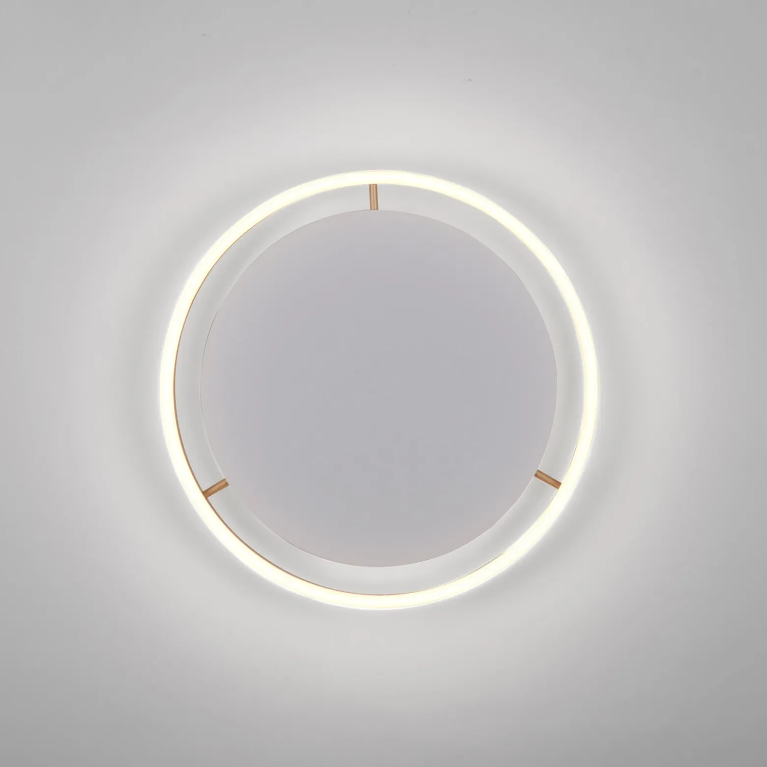 Plafón LED Ritus, Ø 39,3cm latón mate