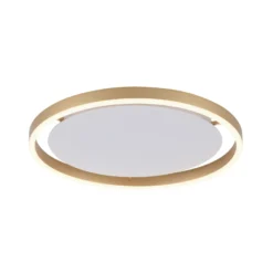 Plafón LED Ritus, Ø 39,3cm latón mate