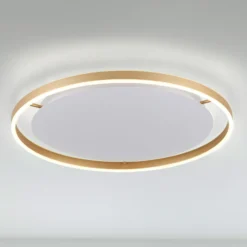 Plafón LED Ritus, Ø 58,5cm, latón mate