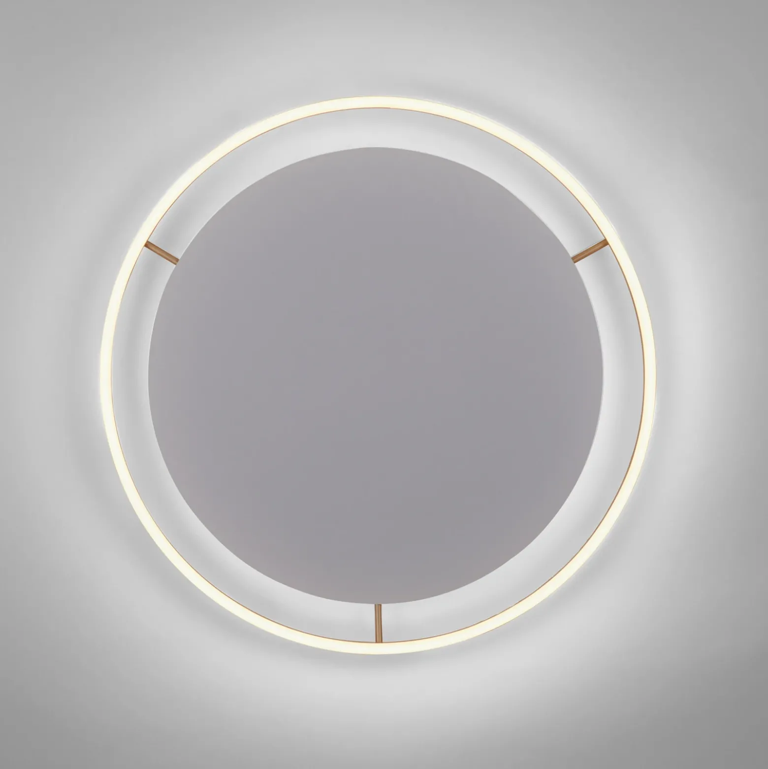 Plafón LED Ritus, Ø 58,5cm, latón mate
