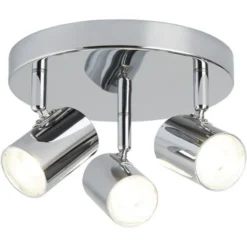 Plafón LED Rollo, 3 luces, cromo