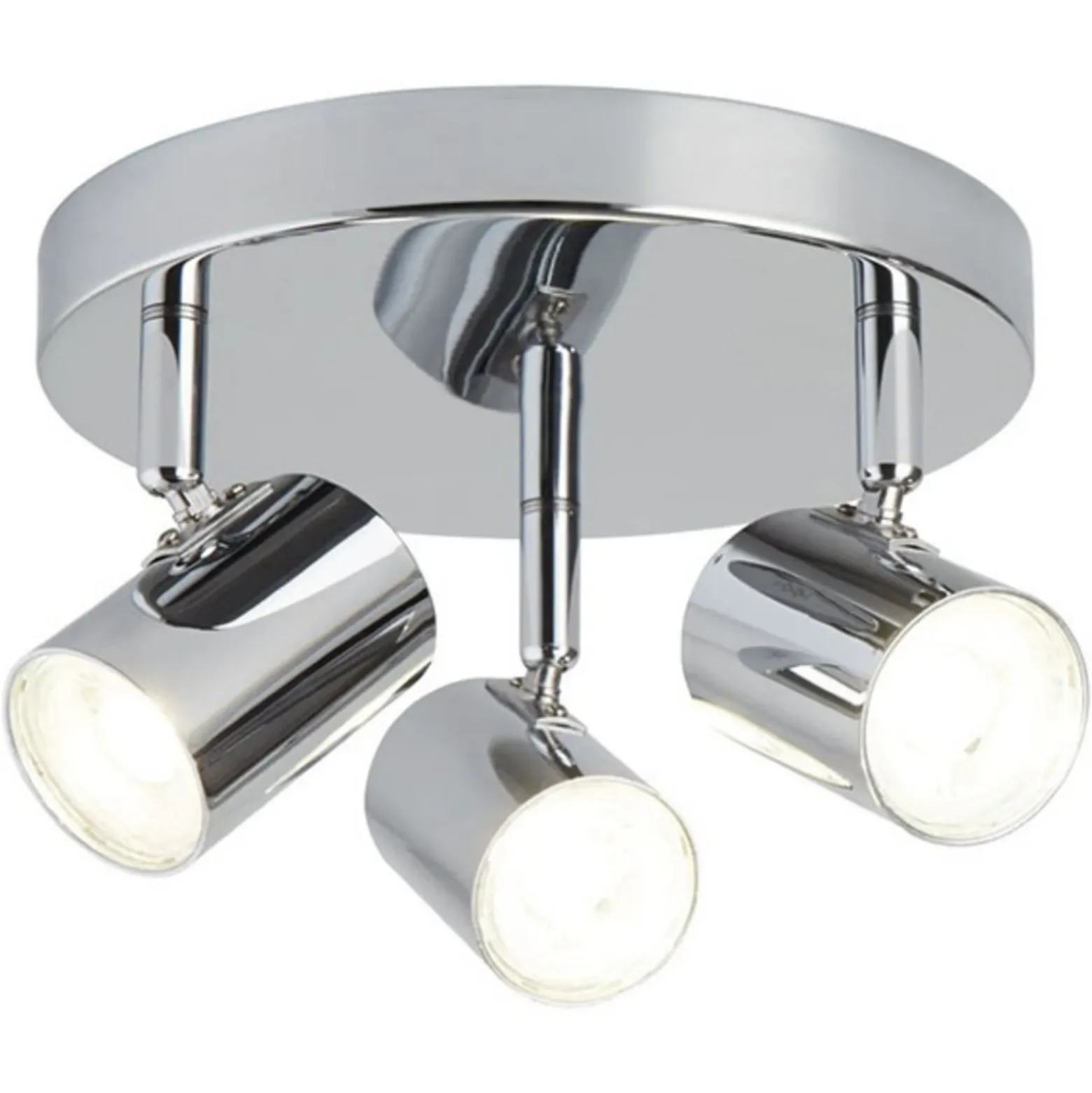Plafón LED Rollo, 3 luces, cromo