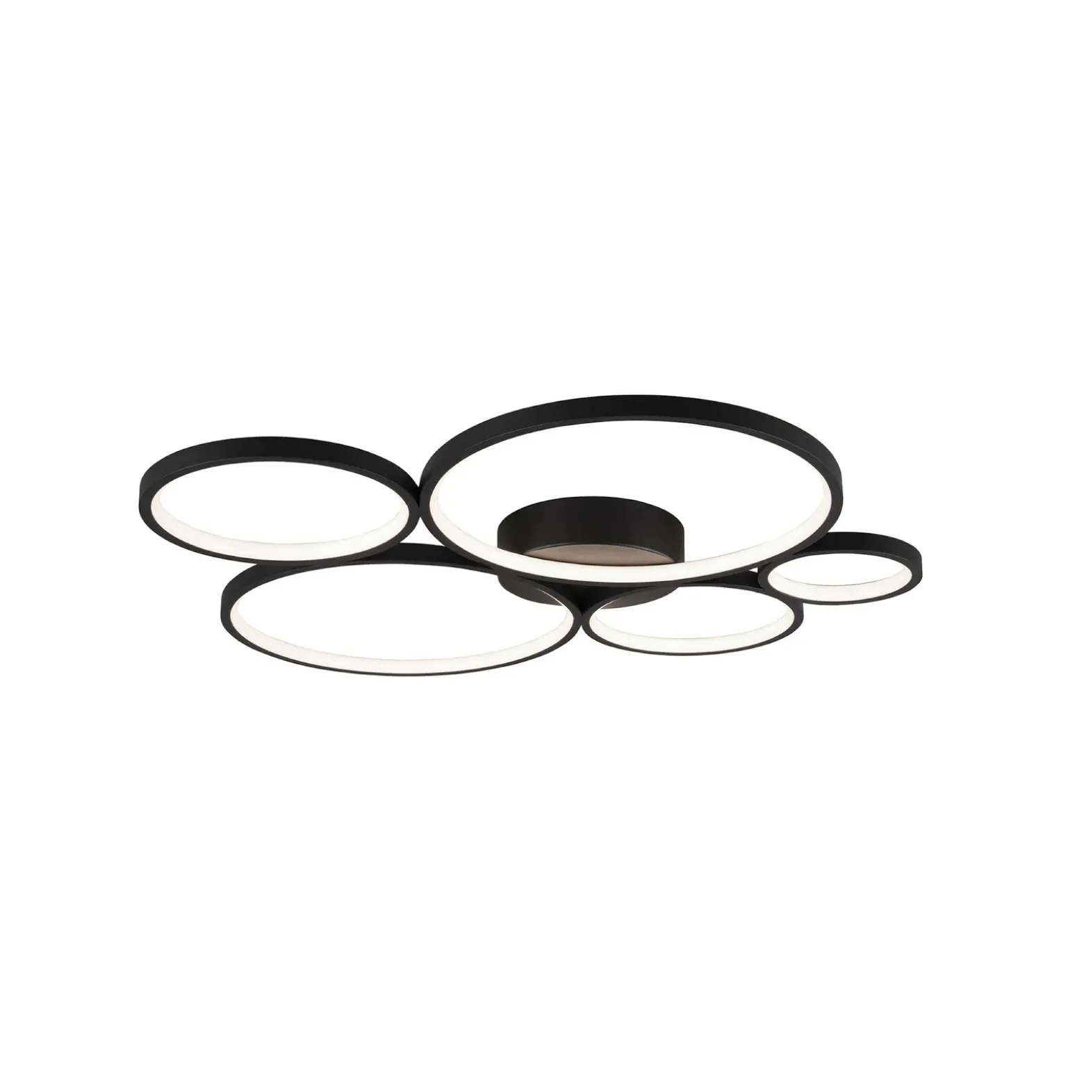 Plafón LED Rondo, negro mate