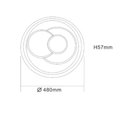 Plafón LED Ruiz I, blanco/plata, Ø 48 cm, CCT
