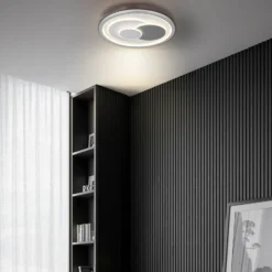 Plafón LED Ruiz I, blanco/plata, Ø 48 cm, CCT