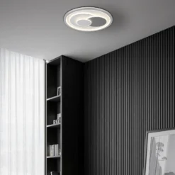 Plafón LED Ruiz I, blanco/plata, Ø 48 cm, CCT