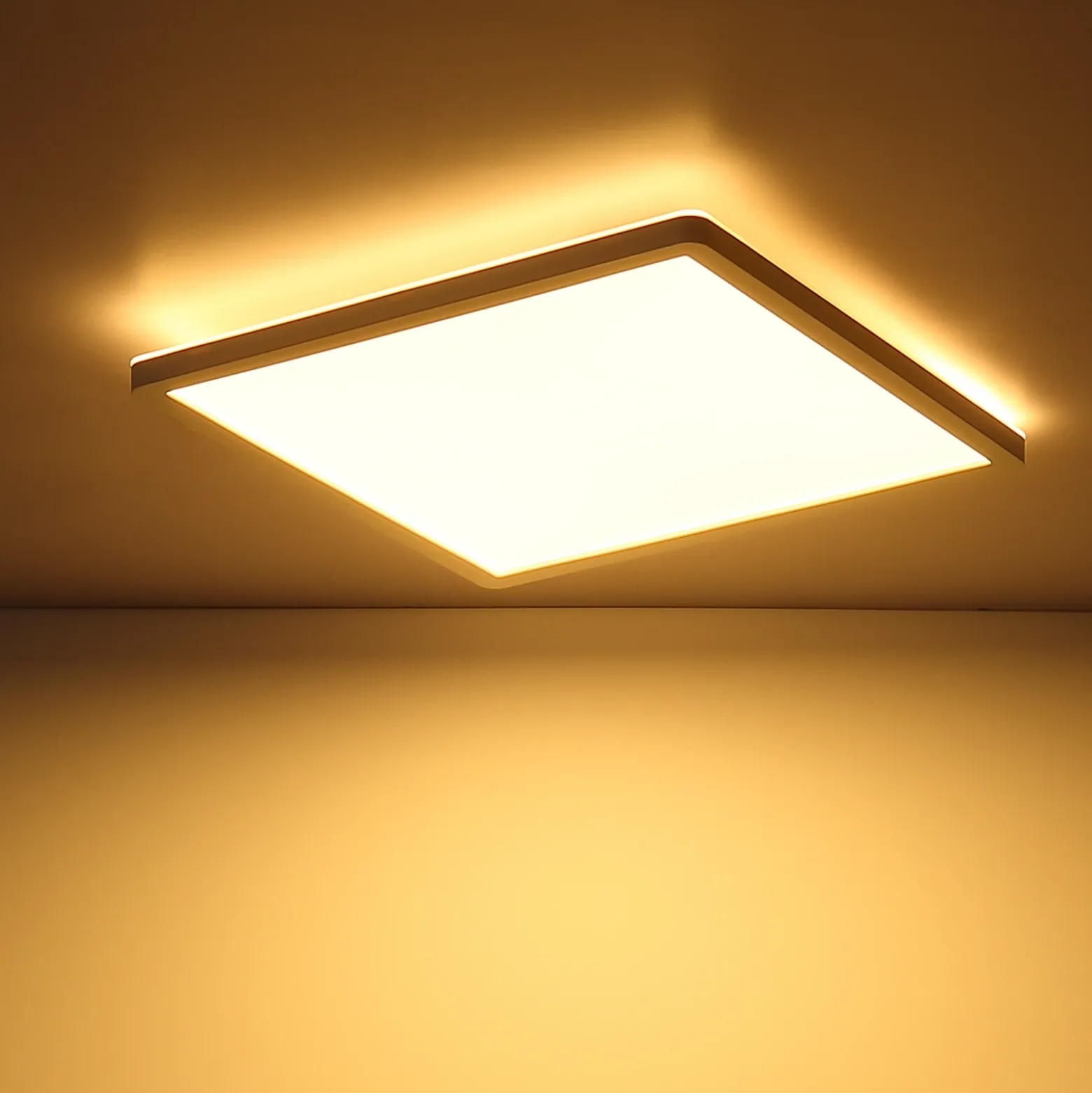 Plafón LED Sapana, angular, atenuable, blanco