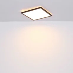 Plafón LED Sapana, angular, atenuable, negro
