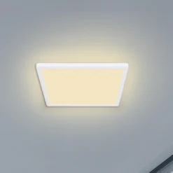 Plafón LED Sapana, angular, atenuable, blanco