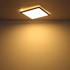 Plafón LED Sapana, angular, atenuable, negro