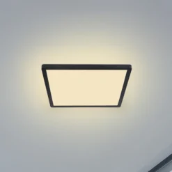 Plafón LED Sapana, angular, atenuable, negro