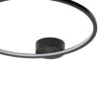 Plafón LED Saturno, negro, Ø 50 cm, metal, 4000 K