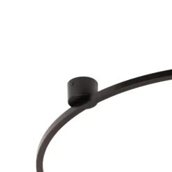 Plafón LED Saturno, negro, Ø 80 cm, metal, 4000 K