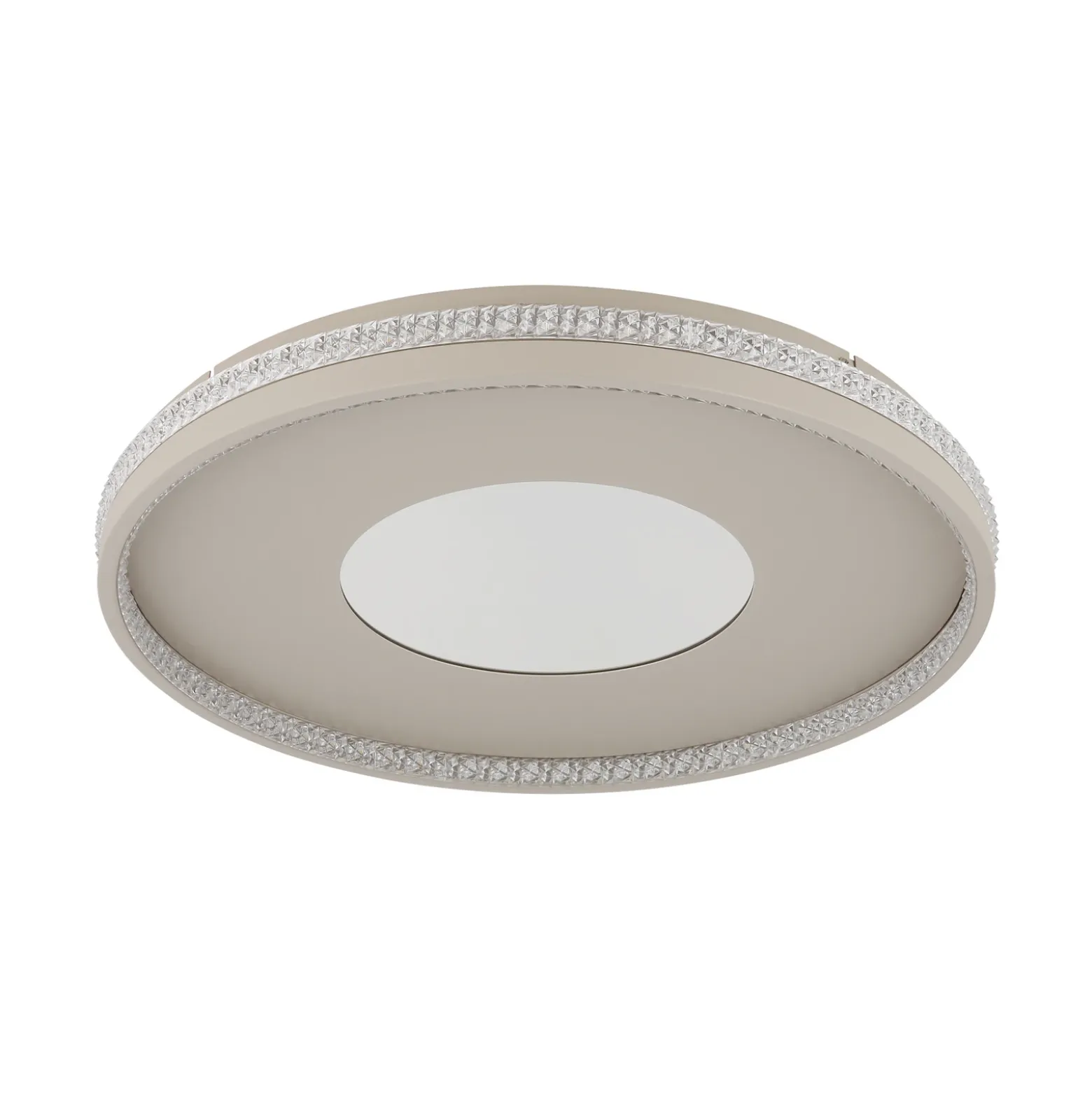 Plafón LED Shirley, color arena, Ø 51 cm, CCT, atenuable