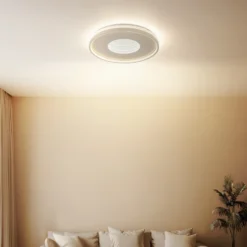 Plafón LED Shirley, color arena, Ø 51 cm, CCT, atenuable