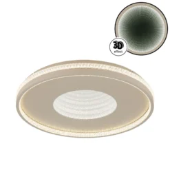 Plafón LED Shirley, color arena, Ø 51 cm, CCT, atenuable