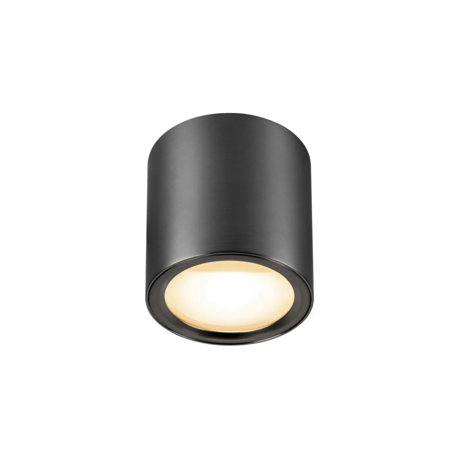 Plafón LED SLV Oculus, color bronce, 9 cm, atenuable hasta temperatura cálida
