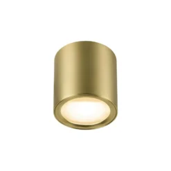 Plafón LED SLV Oculus, color latón, 9 cm, atenuable a luz cálida