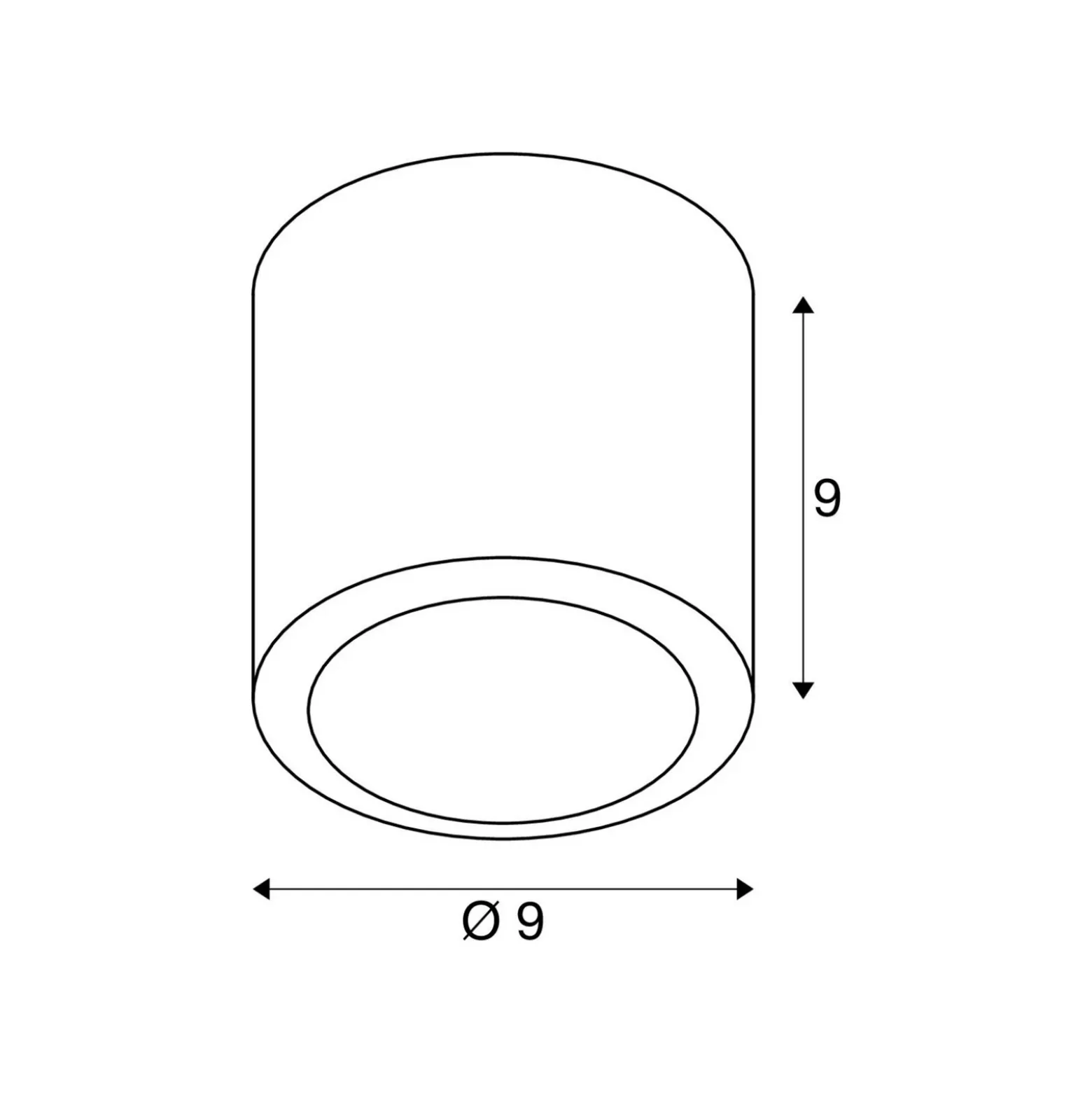 Plafón LED SLV Oculus, color latón, 9 cm, atenuable a luz cálida