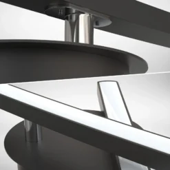 Plafón LED Snore, 2 luces, negro, metal, 3000 K