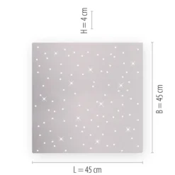 Plafón LED Sparkle CCT dim acero 45x45cm