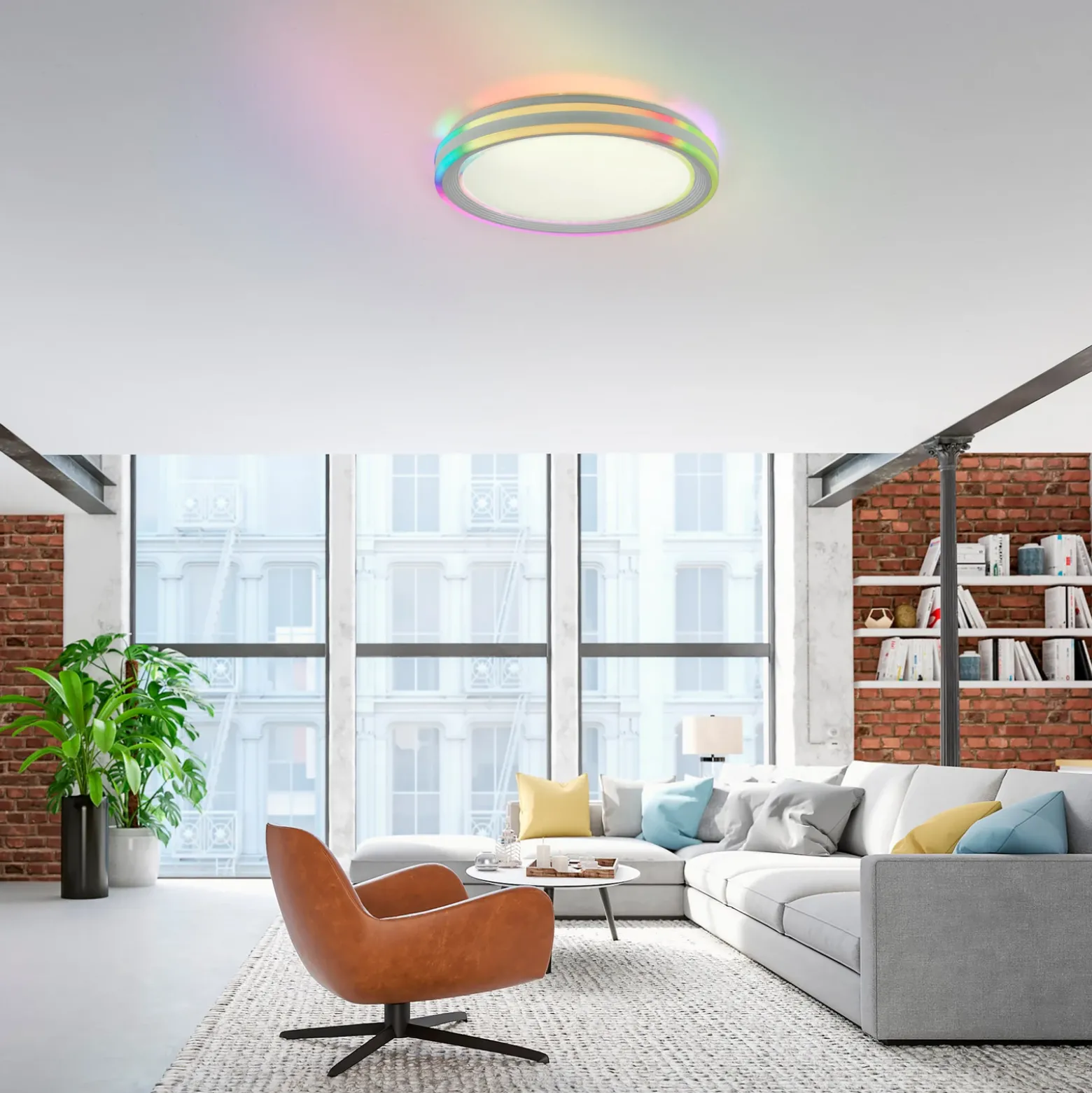 plafón LED Spheric, CCT, RGB, Ø 48 cm