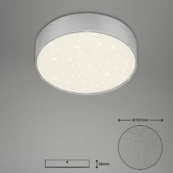 Plafón LED Star de Flame, Ø 15,7 cm, plateado
