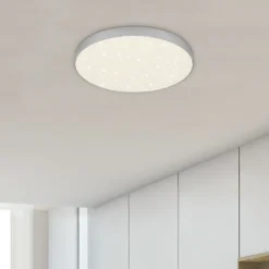 Plafón LED Star de Flame, Ø 28,7 cm, plata