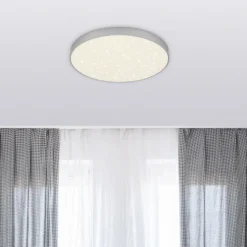 Plafón LED Star de Flame, Ø 28,7 cm, plata