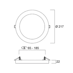 Plafón LED START 5 en 1, blanca, Ø 22 cm, CCT, atenuable