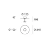 Plafón LED Stilo_S, blanca, Ø 35 cm