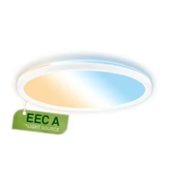 Plafón LED Tava A, CCT, Ø 29 cm, blanco, control remoto