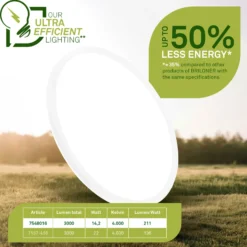 Plafón LED Tava A, Ø 42 cm, plástico, blanco