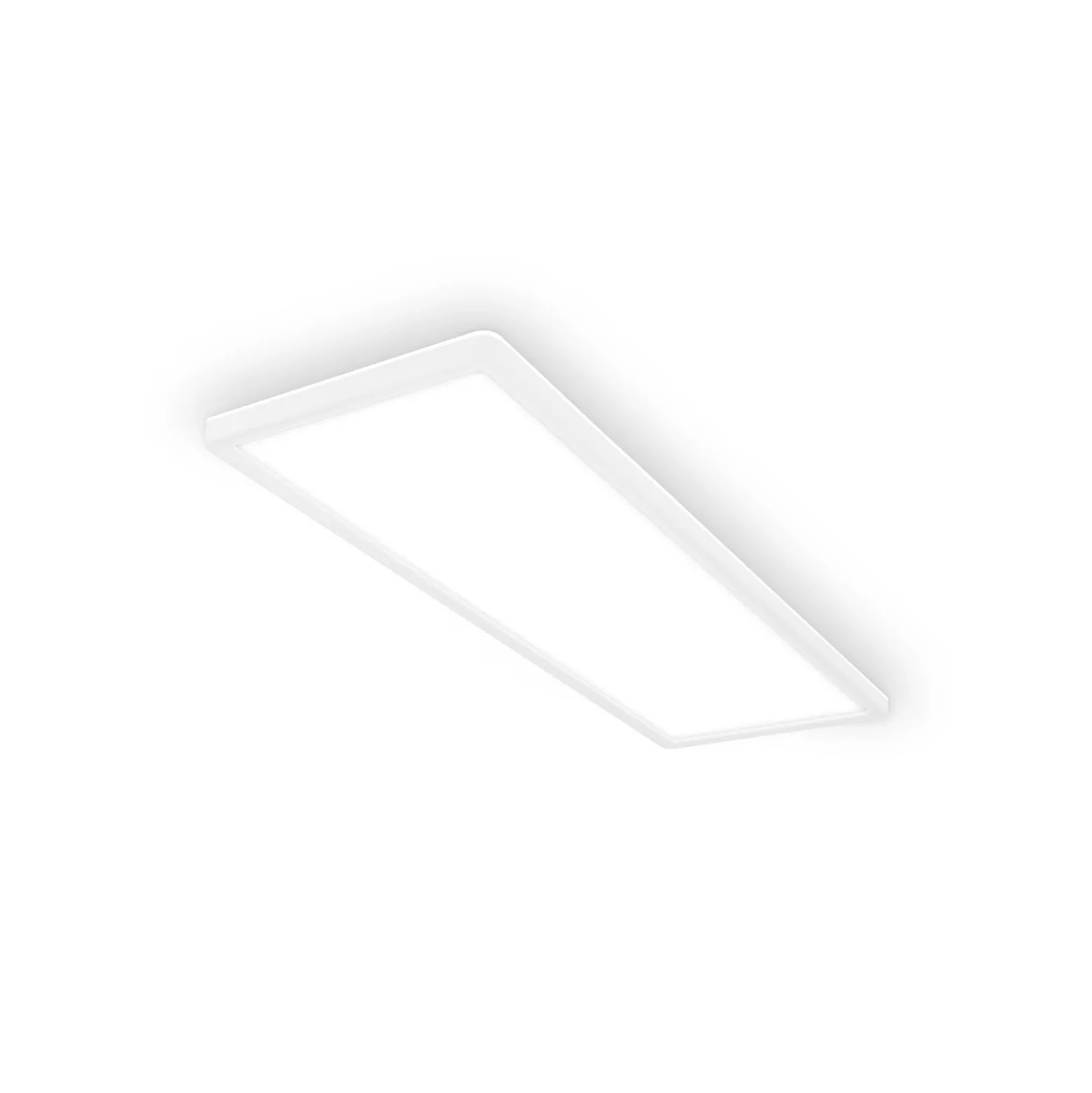 Plafón LED Tava A, 58x20 cm, plástico, blanco