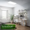 Plafón LED Tava A, 58 x 20 cm, plástico, blanco