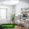 Plafón LED Tava A, 42 x 42 cm, plástico, blanco
