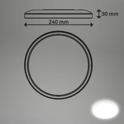 Plafón LED Tava, blanco, Ø 24 cm, plástico