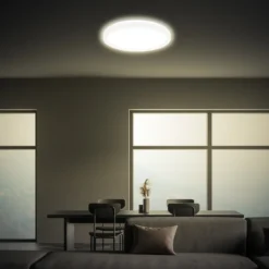 Plafón LED Tava, blanco, Ø 24 cm, plástico