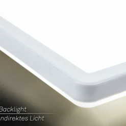 Plafón LED Tava, blanco, plástico, 98 cm, retroiluminación