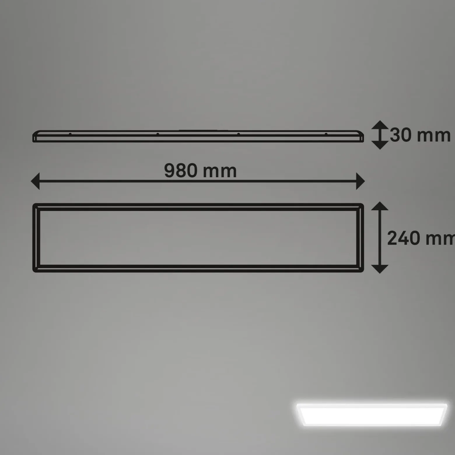 Plafón LED Tava, blanco, plástico, 98 cm, retroiluminación
