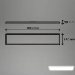 Plafón LED Tava, blanco, plástico, 98 cm, retroiluminación