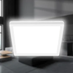 Plafón LED Tava, blanco, 24 x 24 cm, plástico