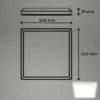 Plafón LED Tava, blanco, 24 x 24 cm, plástico