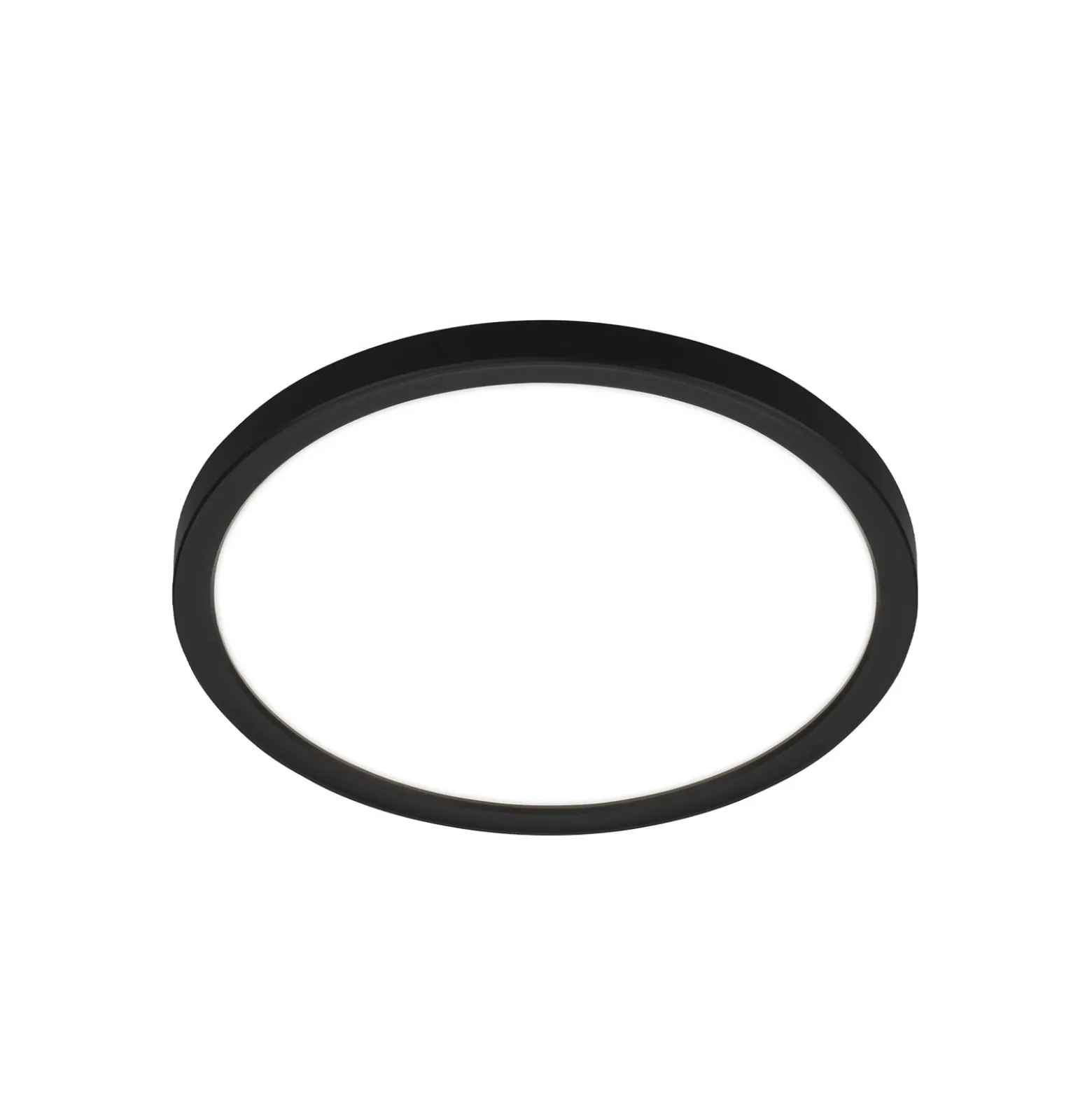 Plafón LED Tava, negro, Ø 24 cm, plástico
