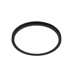 Plafón LED Tava, negro, Ø 24 cm, plástico