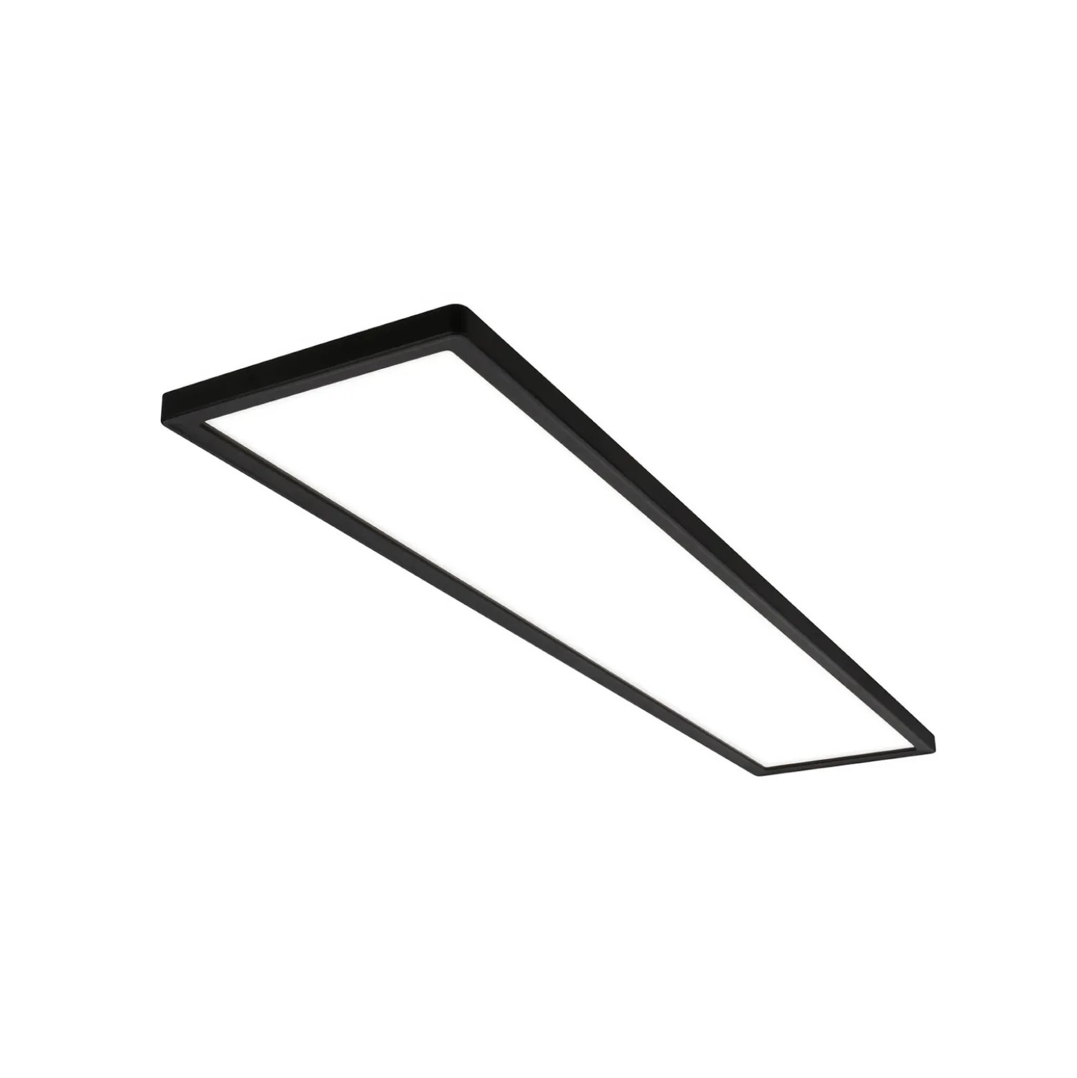 Plafón LED Tava, negro, plástico, 98 cm, retroiluminación